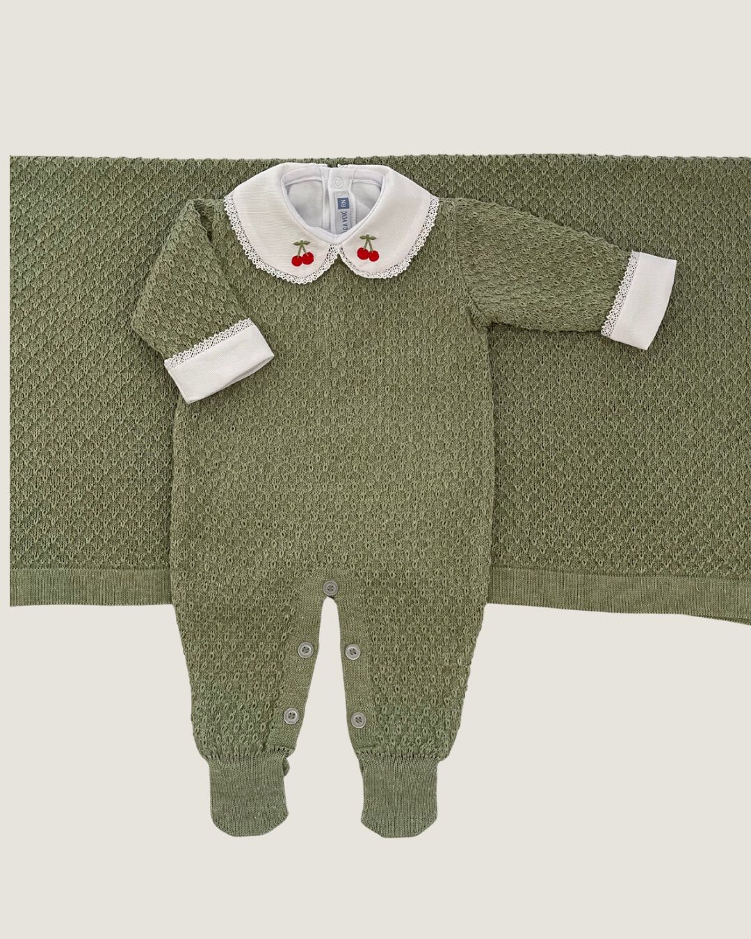 Saída Maternidade Pipoquinha Fem. Verde Mescla