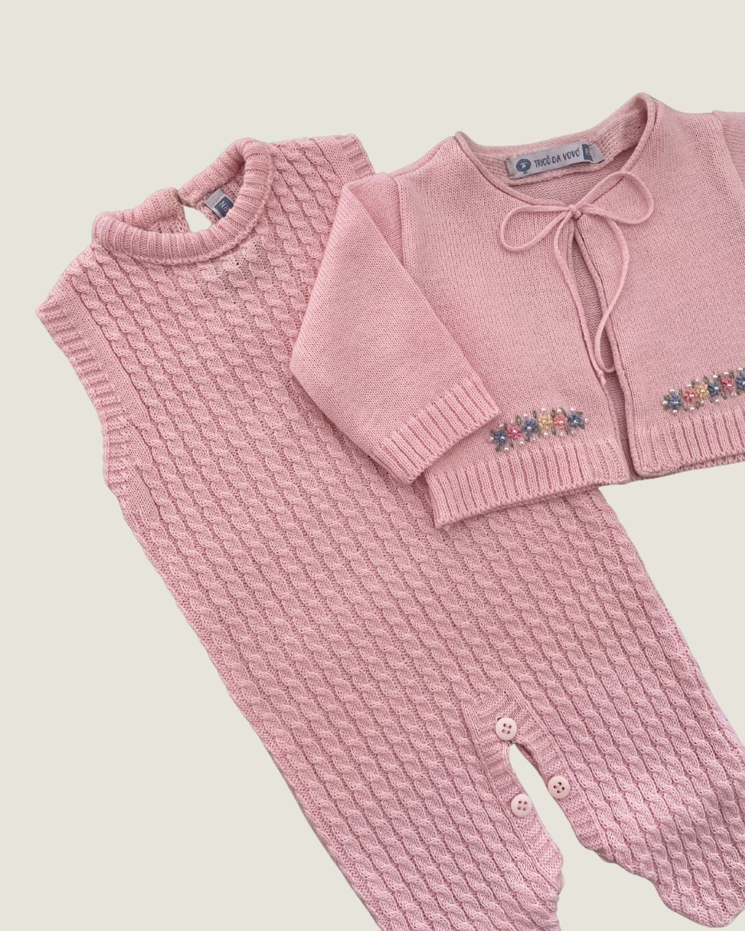 Macacão Paris rosa bebê