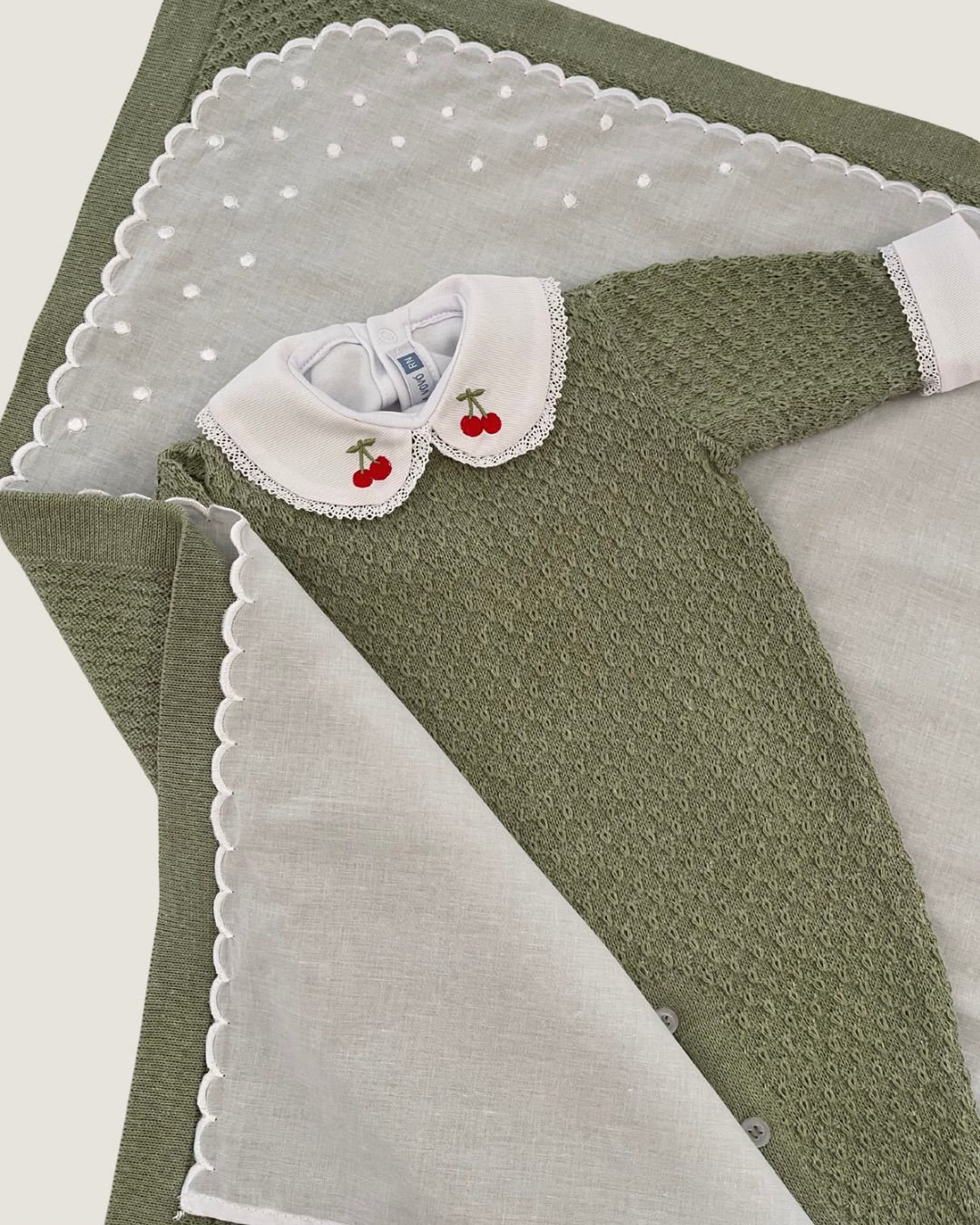 Saída Maternidade Pipoquinha Fem. Verde Mescla