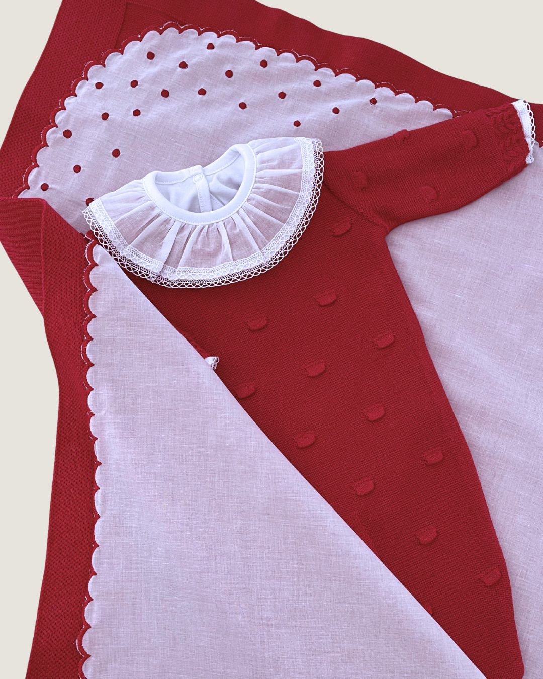 Saída Maternidade Poá Fem. Vermelha