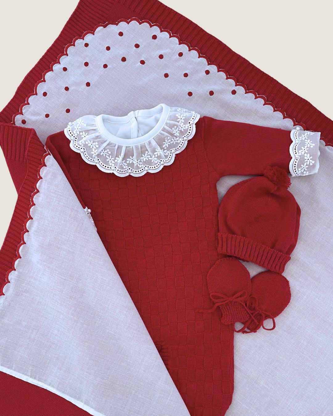 Saída maternidade Veneza Fem. Vermelha