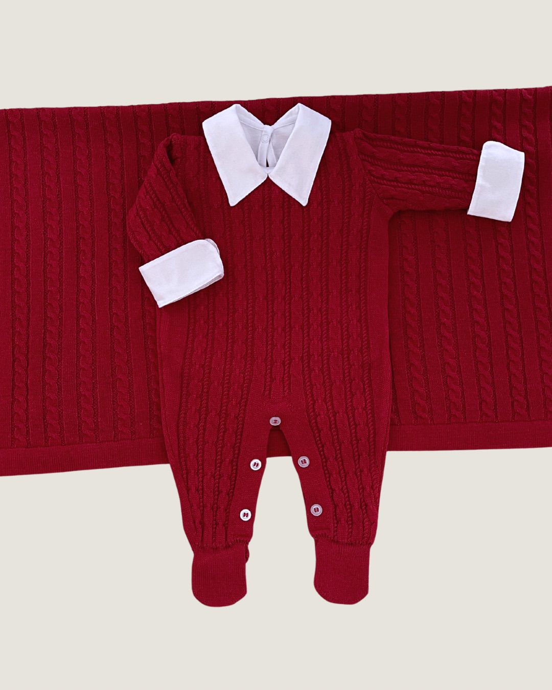 Saída Maternidade Londres Vermelho Carmin