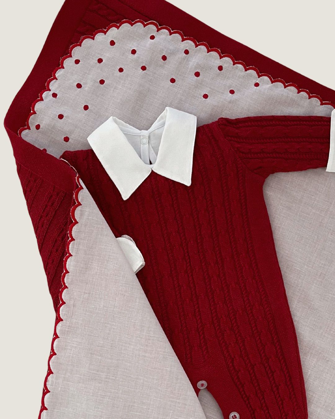 Saída Maternidade Londres Vermelho Carmin