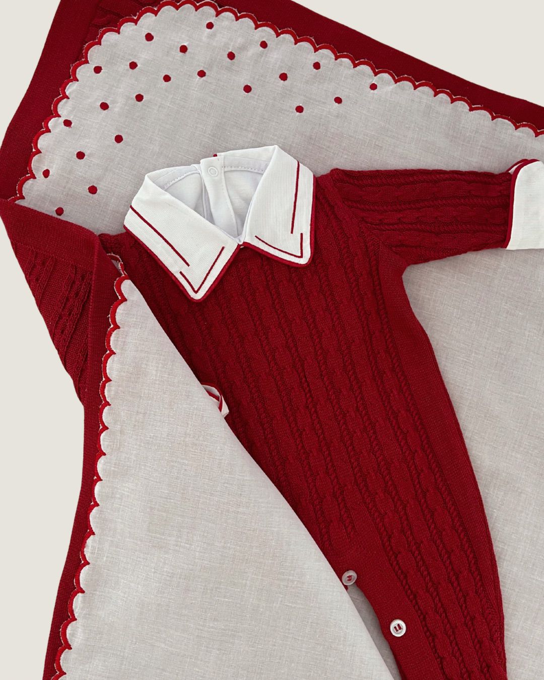 Saída Maternidade Londres Vermelho Carmin