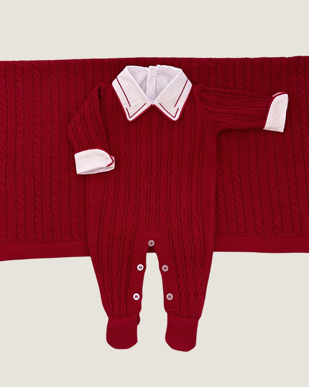 Saída Maternidade Londres Vermelho Carmin