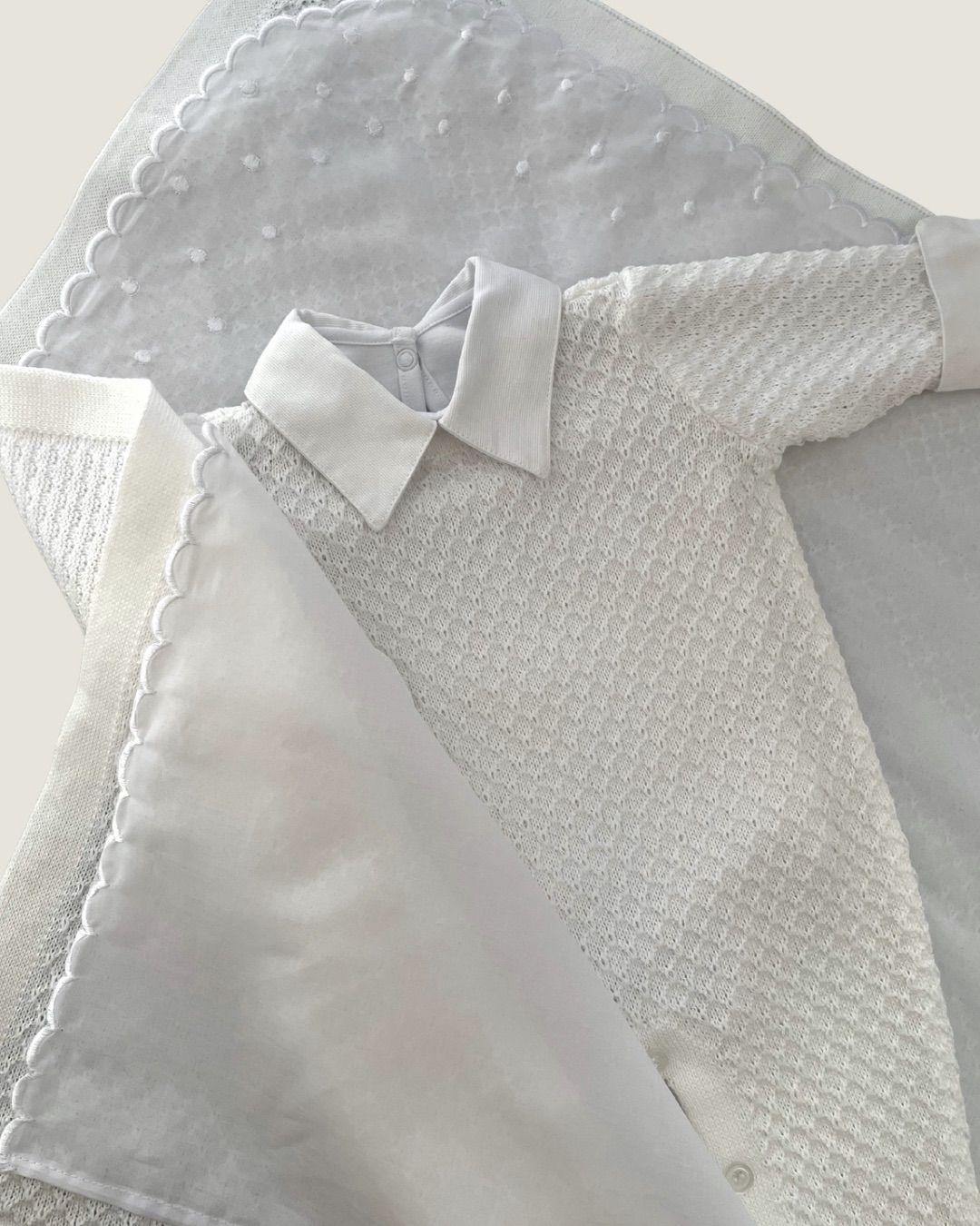 Saída Maternidade Pipoquinha Branca