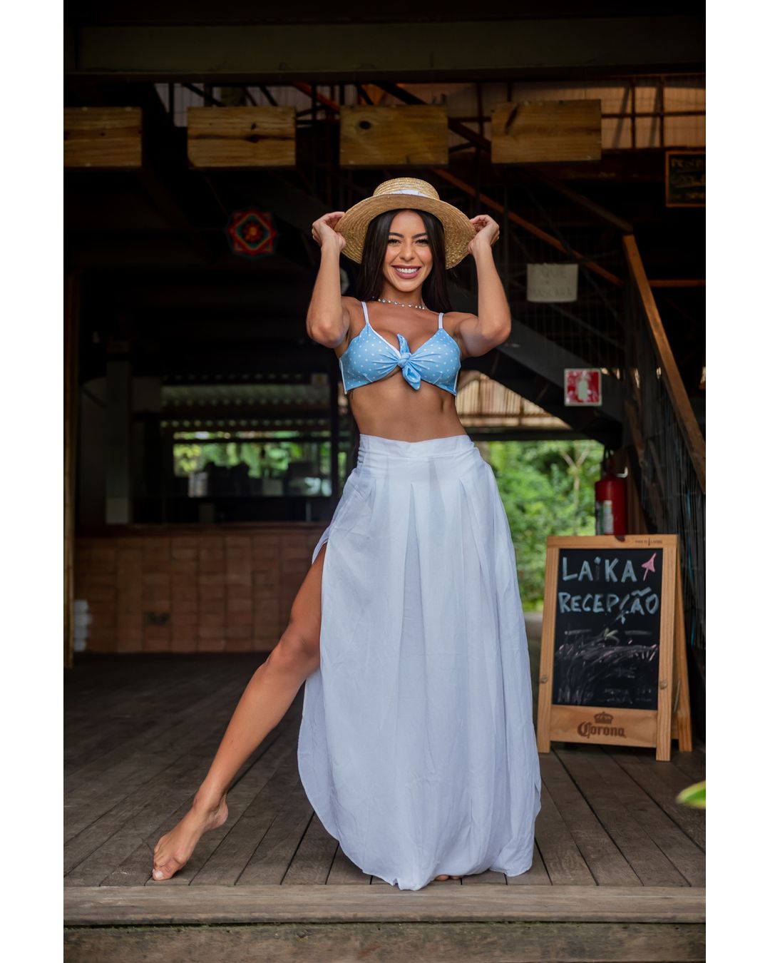 Saia Fênix Branca Longa