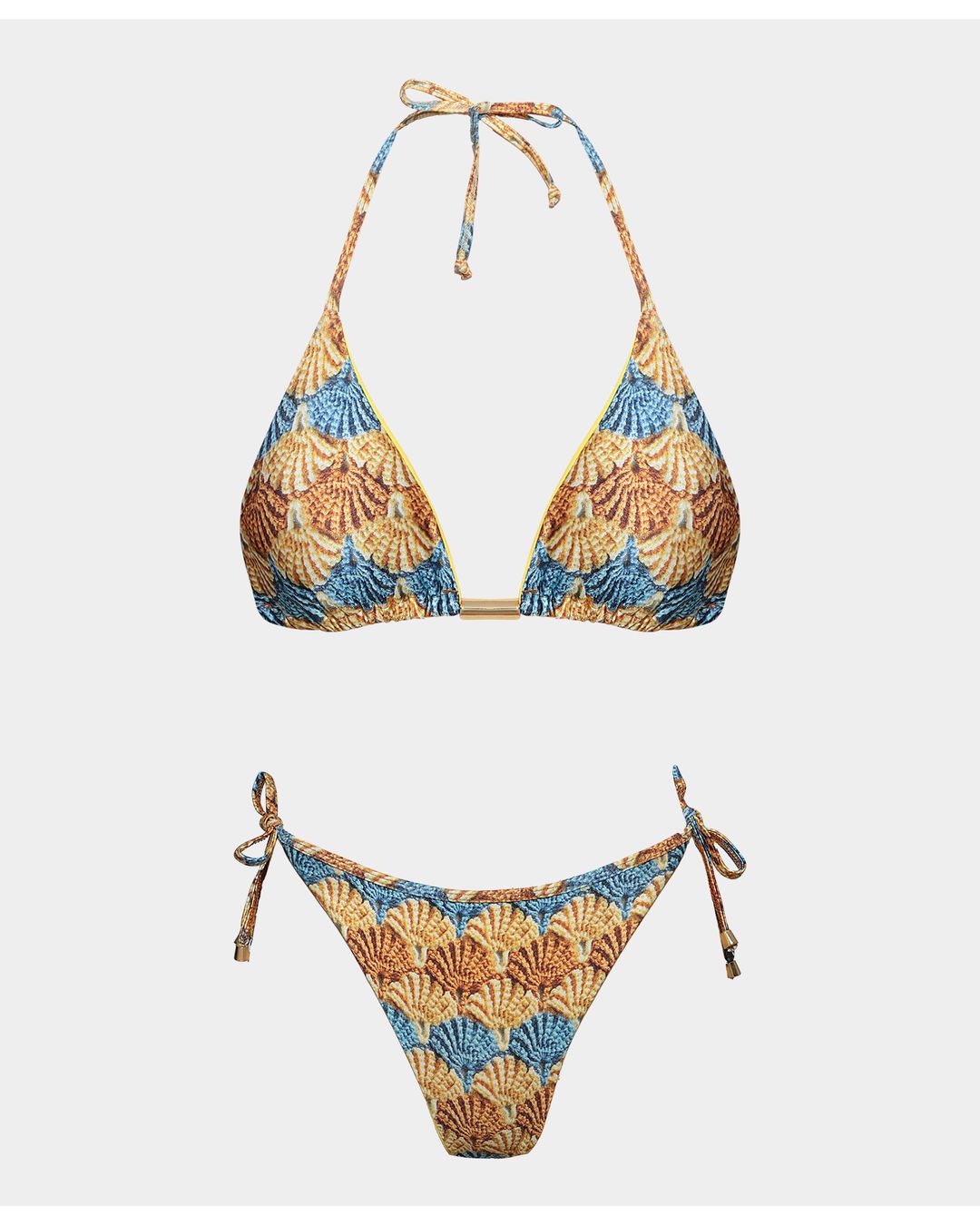 Biquíni Cortininha Estampado Shell