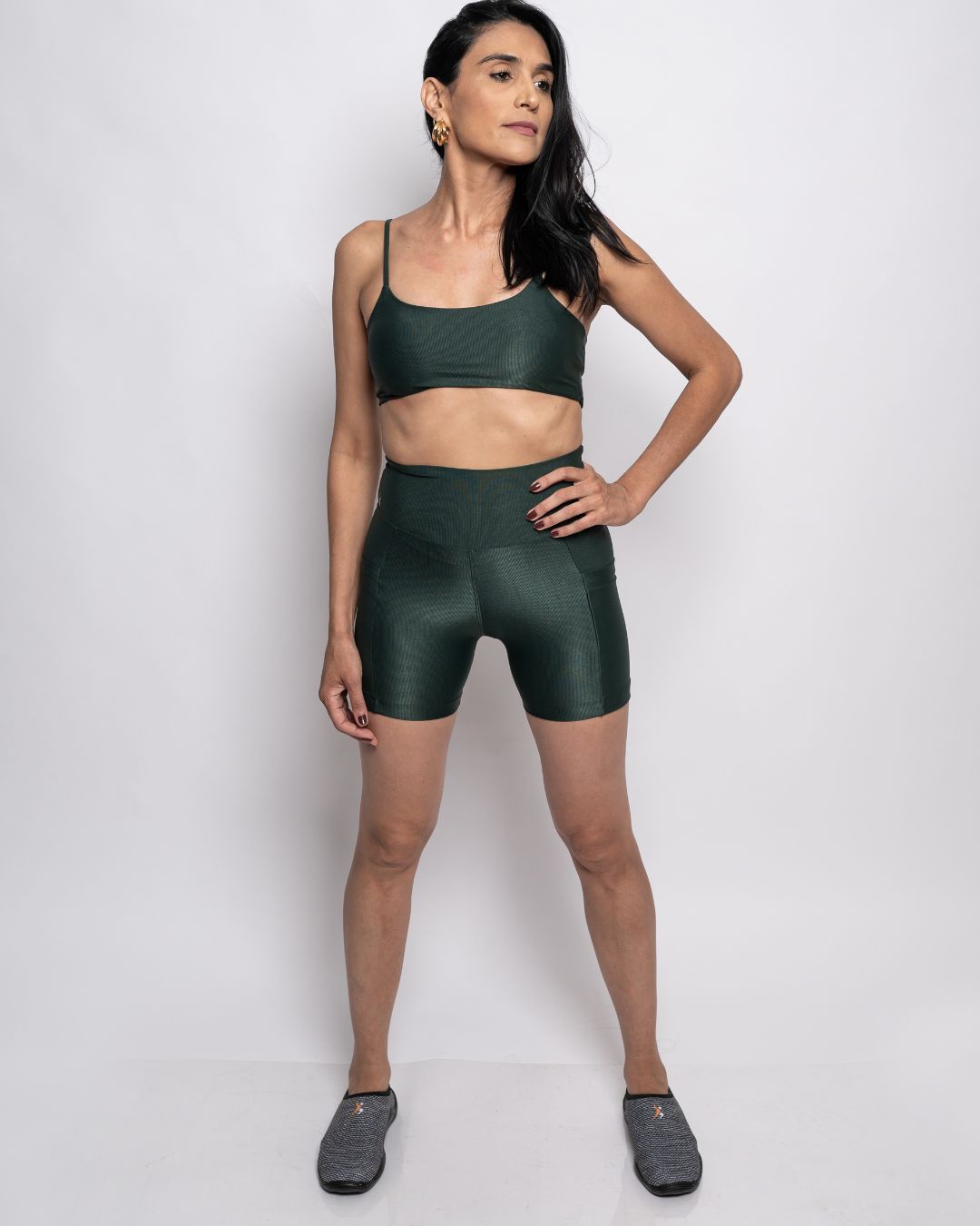 Conjunto Short e Top Fitness Feminino Bia Poliamid... - Wemove Run