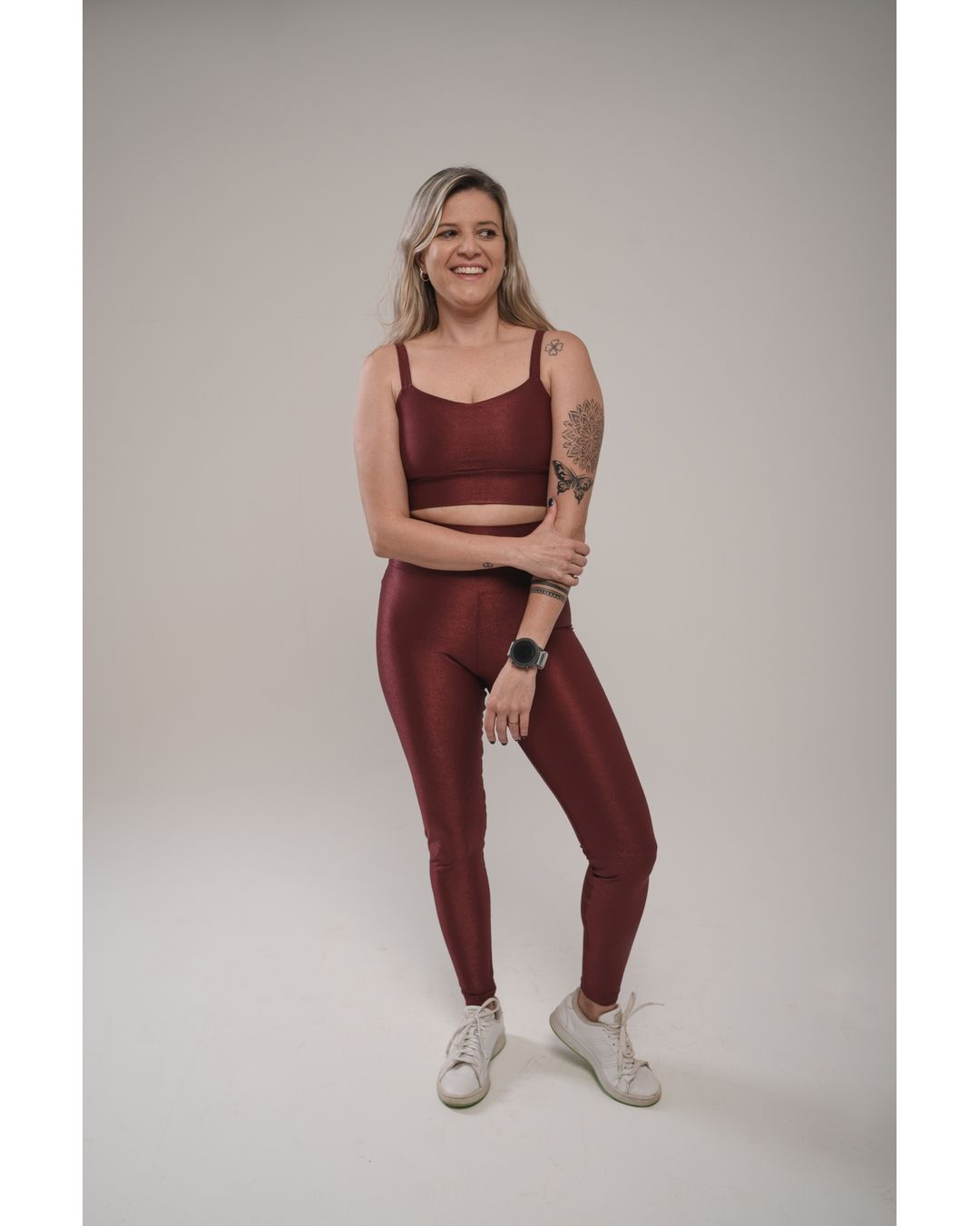 Conjunto Calça e Top Fitness Feminino Laura Poliam... - Wemove Run
