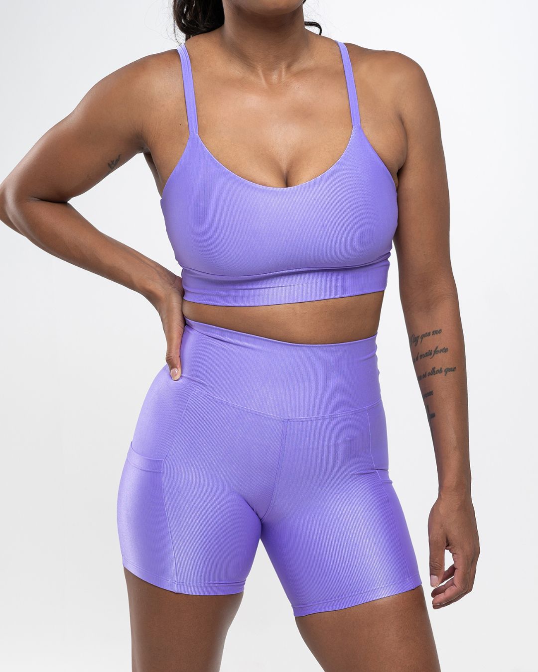 Conjunto Short e Top Fitness Feminino Laura Poliam... - Wemove Run