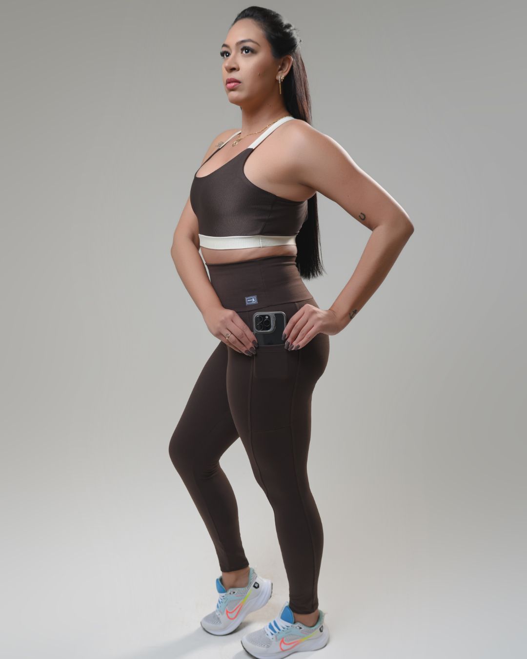 Calça Legging com Bolso Marrom - 5003 - Wemove Run