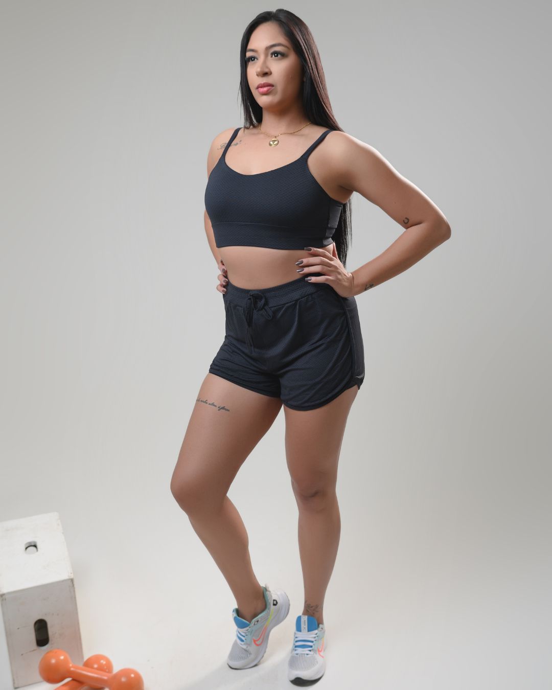 Conjunto Short e Top Duplo Corrida Preto - 3050 - Wemove Run