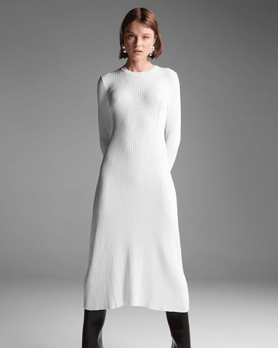 Vestido Basic Soul Manga Longa Branco - Maria Pavan