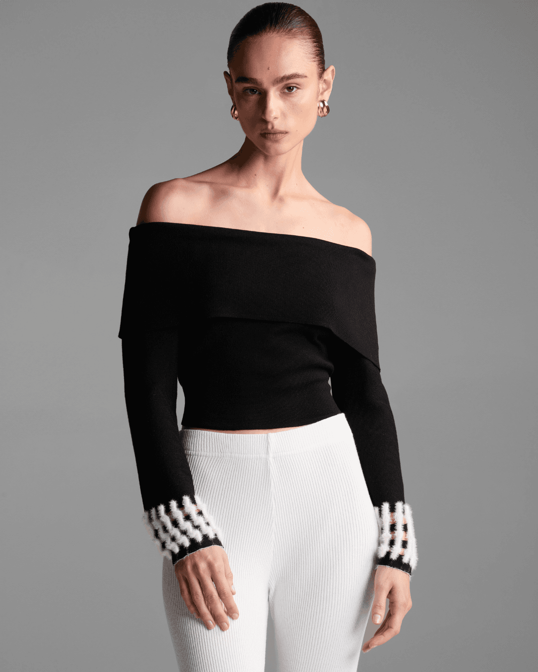 Blusa Ombro a Ombro Duetto Preta - Maria Pavan