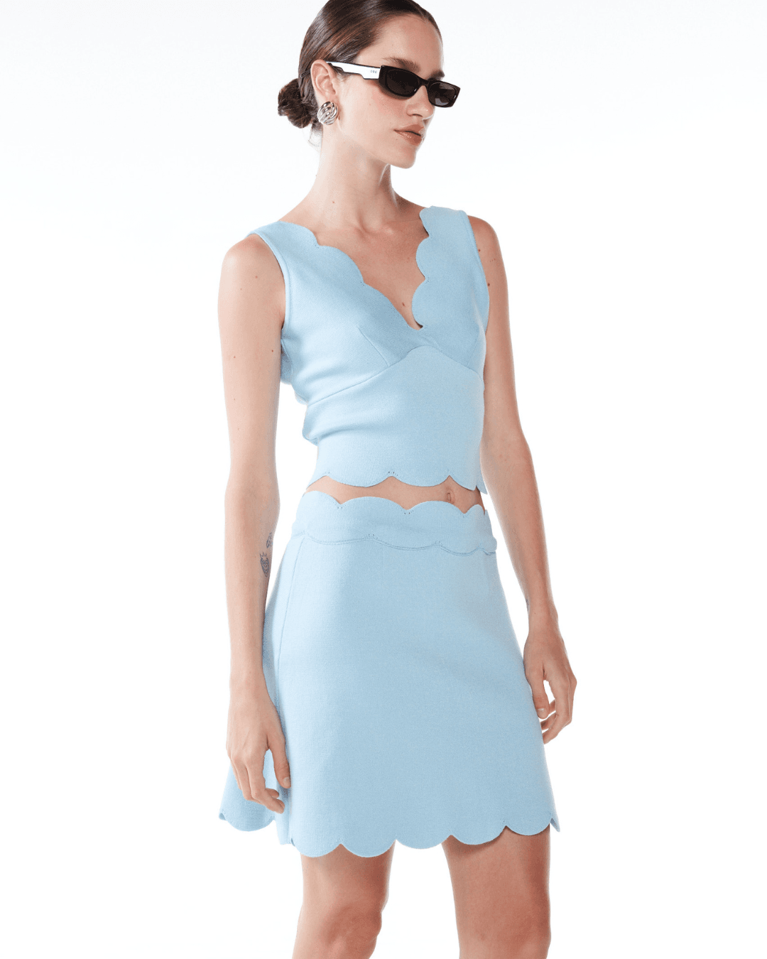 Saia Katerini Azul Claro- - Maria Pavan