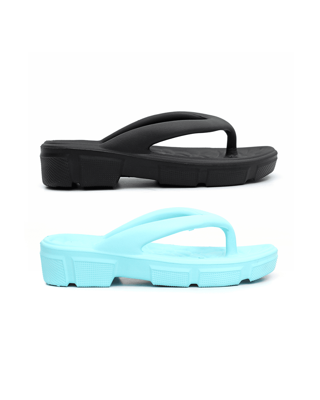 Kit 2 Tamancos Puff Feminino Azul e Preto - Malta Shoes