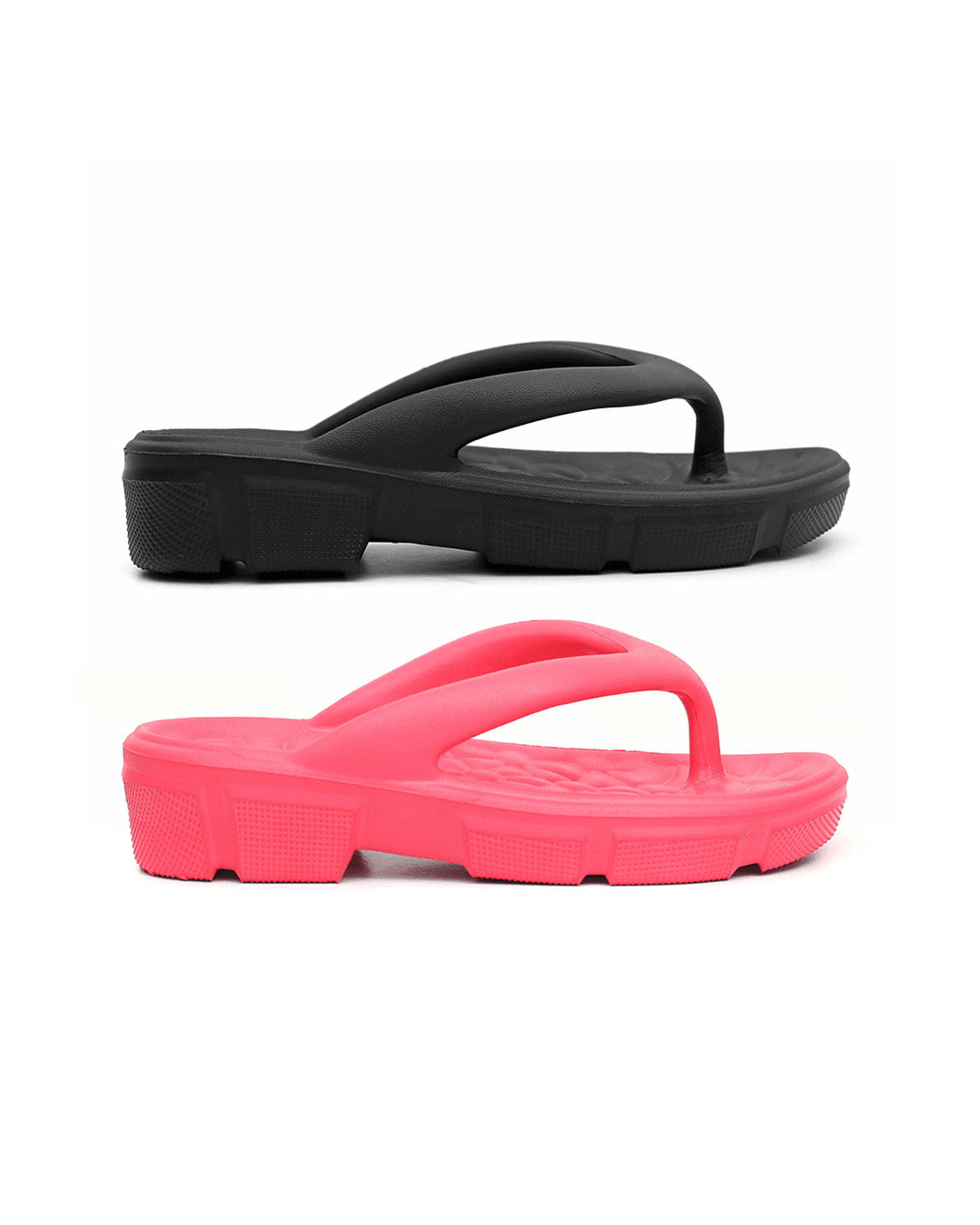 Kit 2 Tamancos Puff Feminino Preto e Pink - Malta Shoes