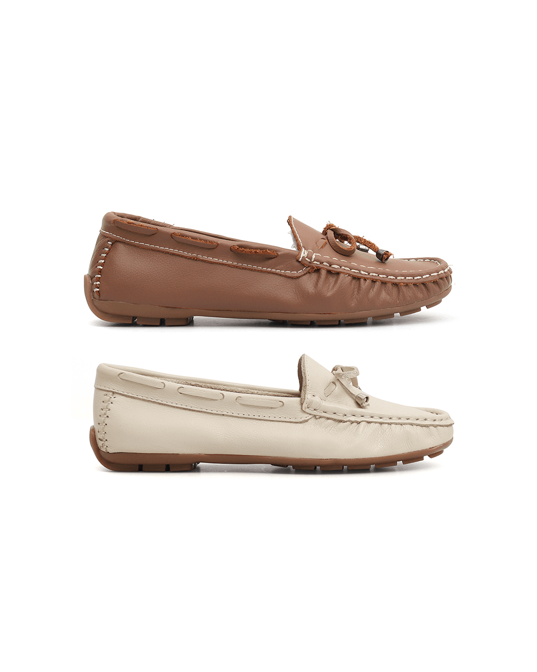 Kit 2 Mocassins Casual Feminino Em Couro Marr... - Malta Shoes