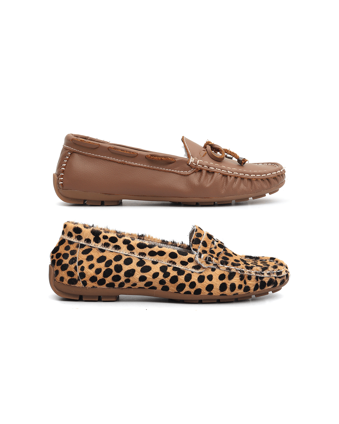Kit 2 Mocassins Casual Feminino Em Couro Marr... - Malta Shoes