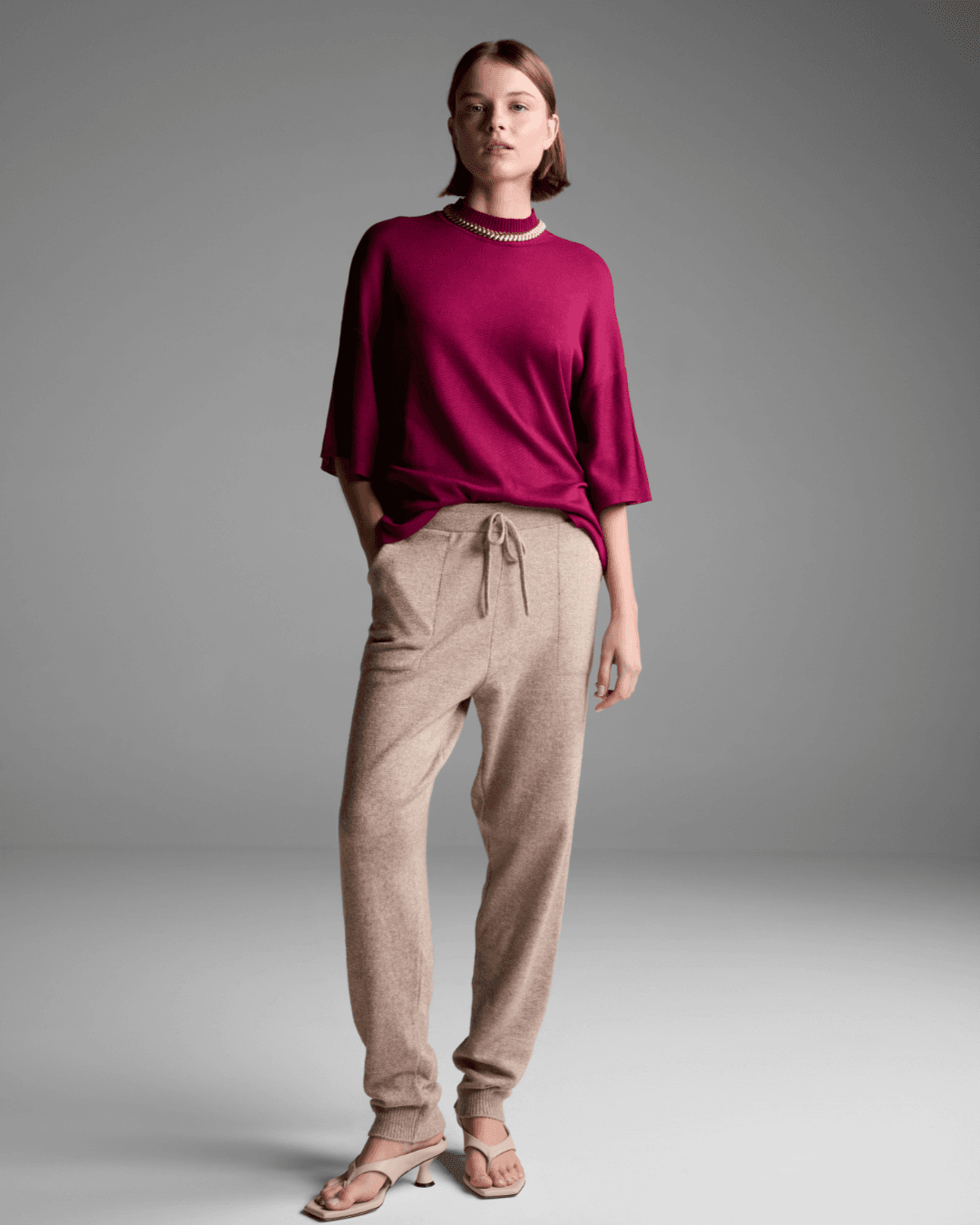 Calça Jogging Bege - Maria Pavan