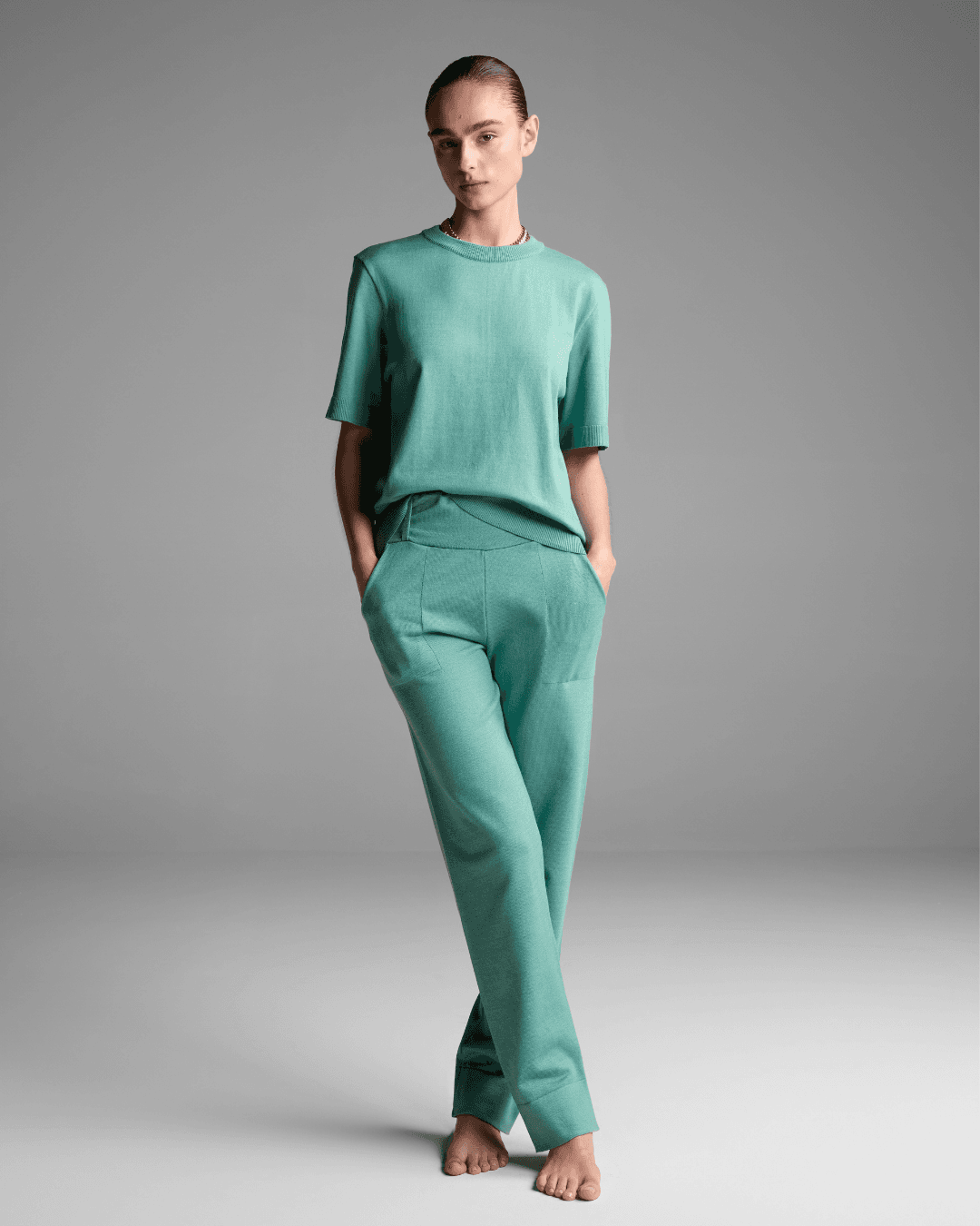 Calça Basic Soul Reta Verde - Maria Pavan