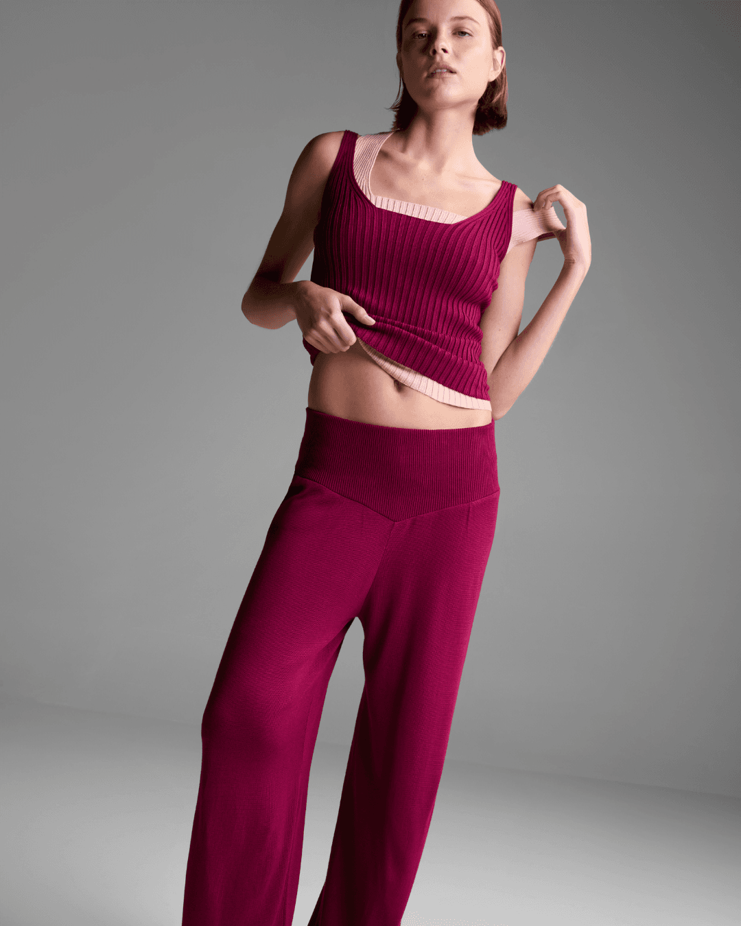 Calça Noho Vemelho Bordô - Maria Pavan