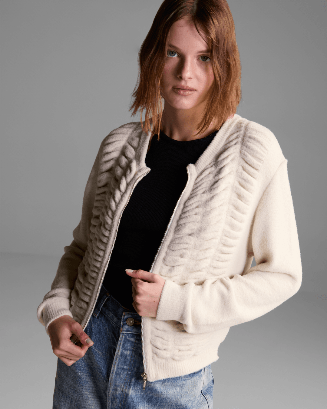 Jaqueta Hilton Off White - Maria Pavan