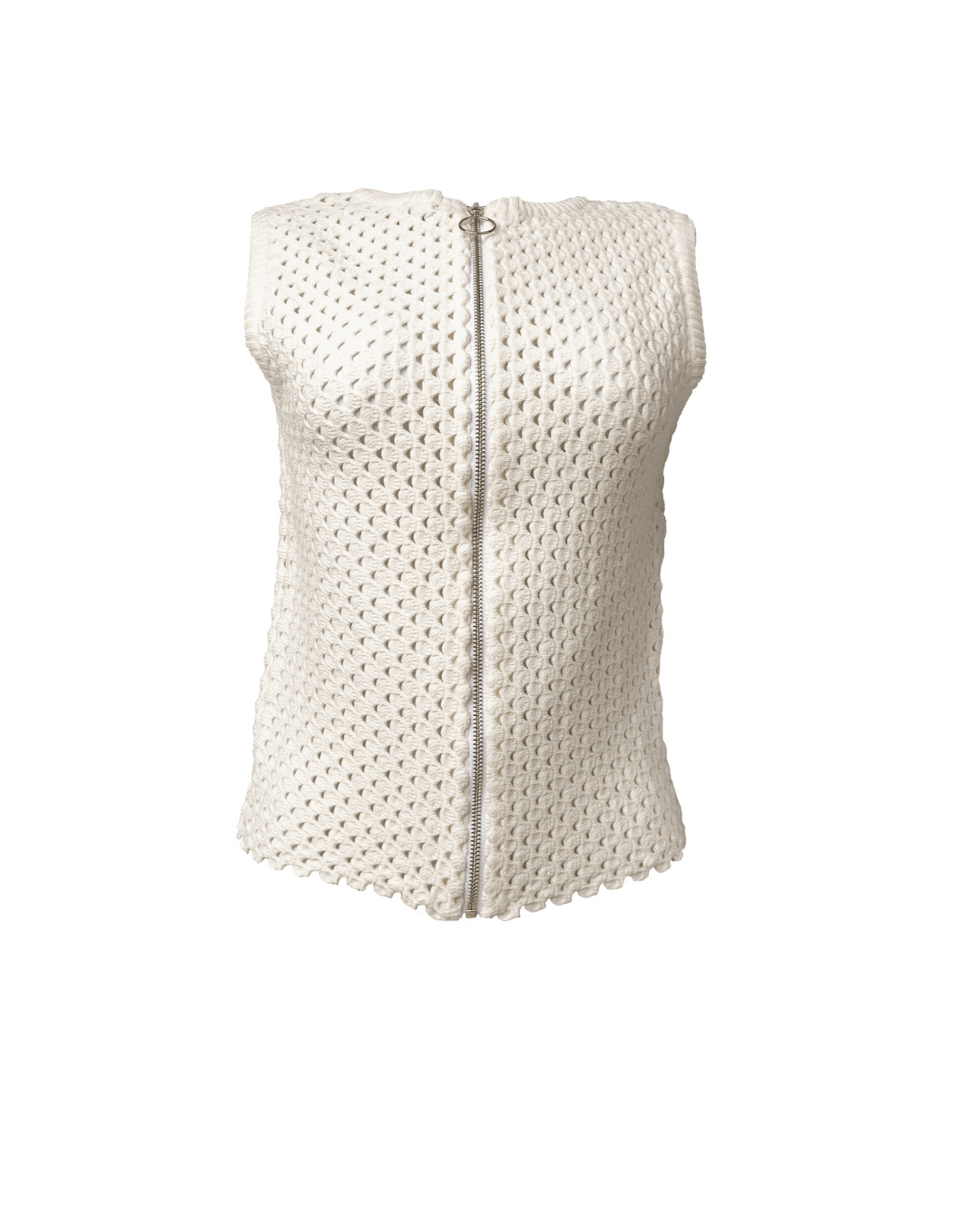 Blusa Guipir colete branco - Maria Pavan
