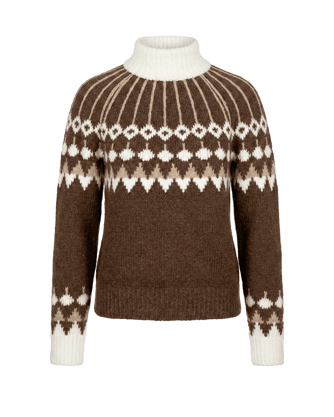 Pull Jacquard Marrom - Maria Pavan