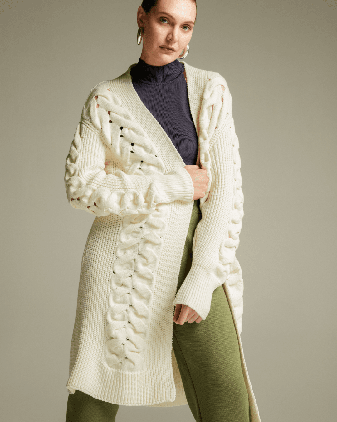 Casaco Imperio Off White- - Maria Pavan