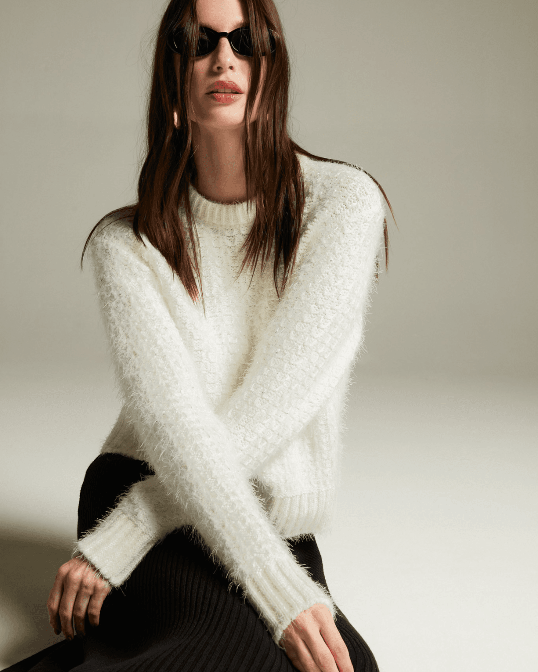 Pull Megan Off White- - Maria Pavan