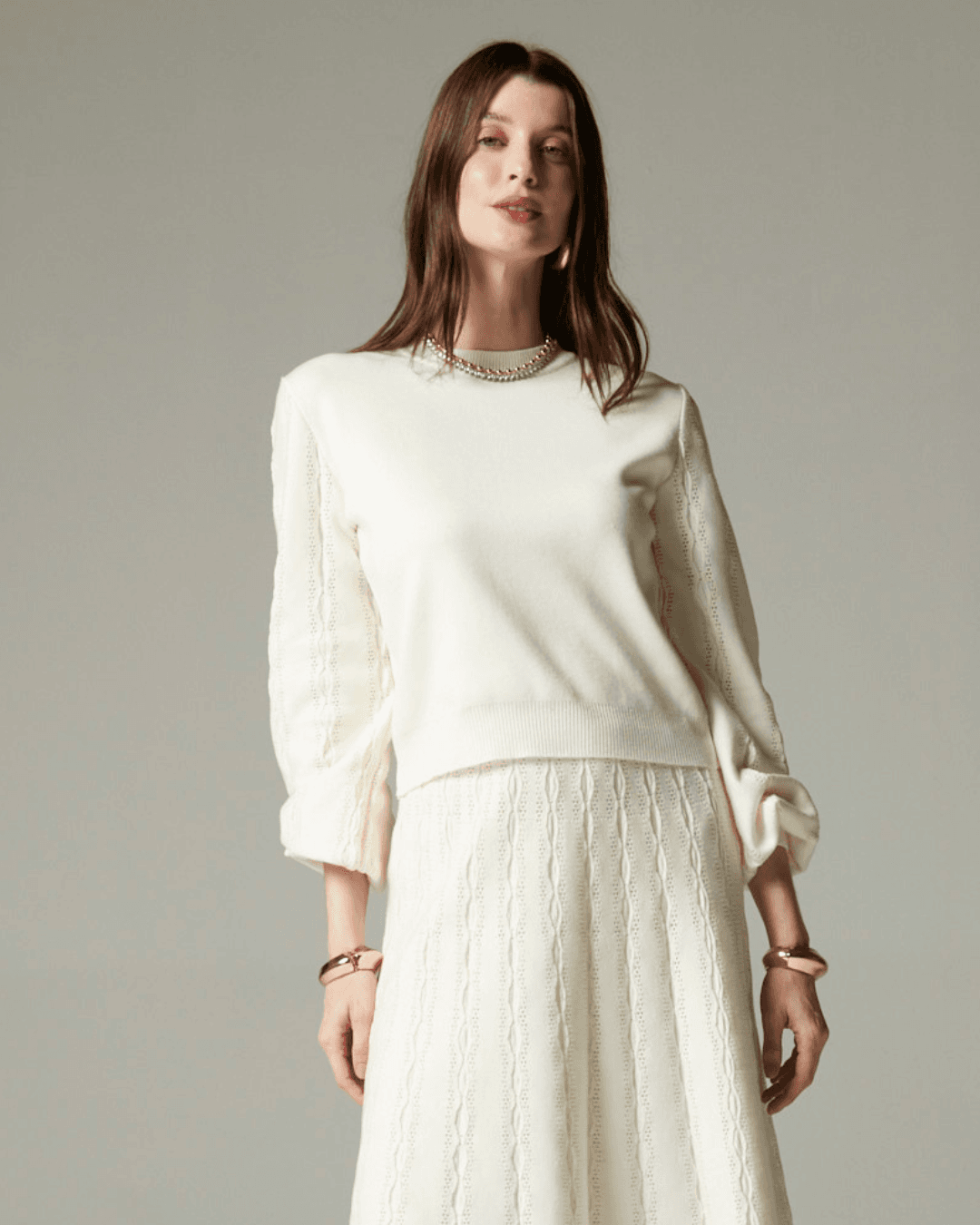 Blusa Stavanger Off White- - Maria Pavan