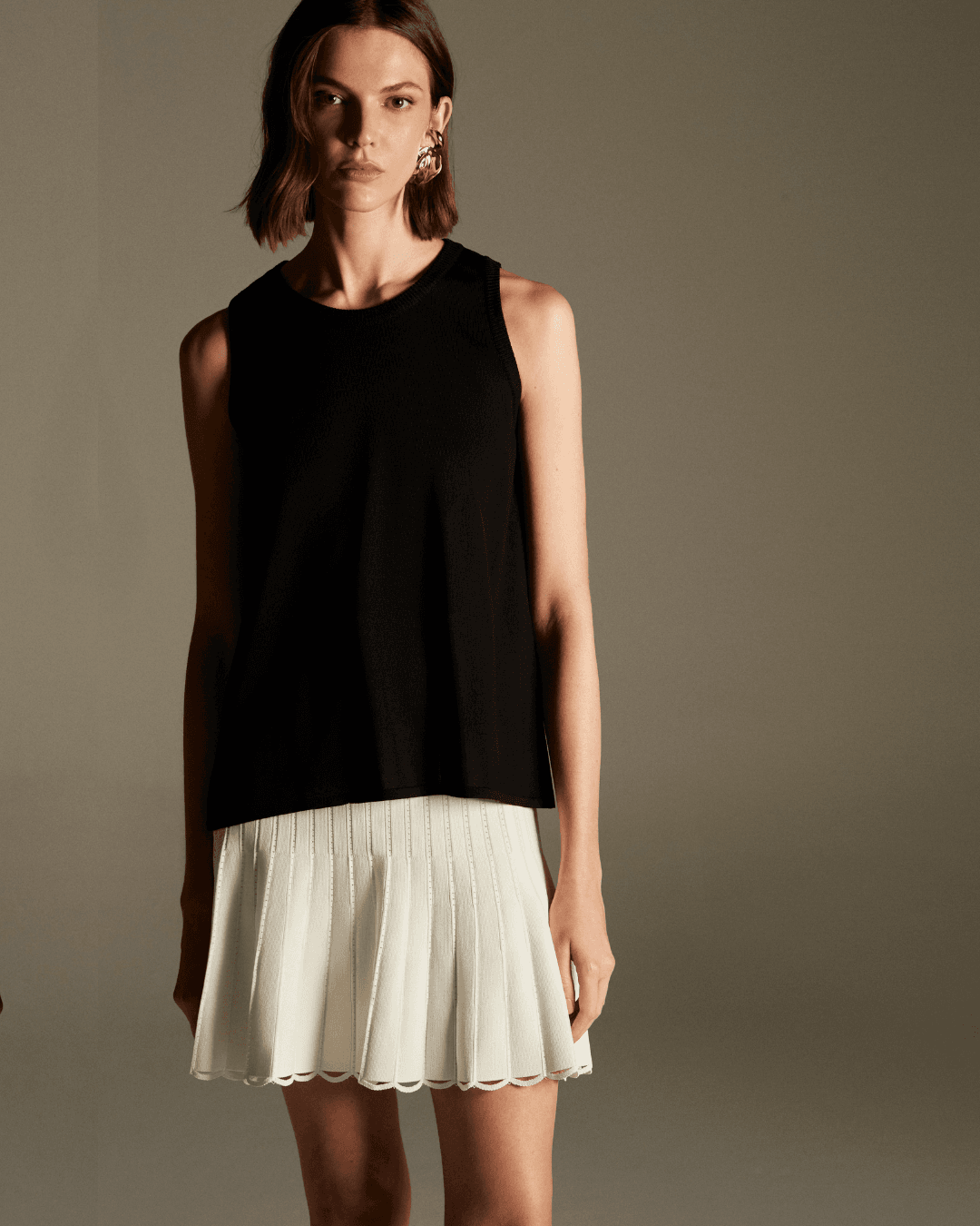 Saia Hortência Branco Off White - Maria Pavan