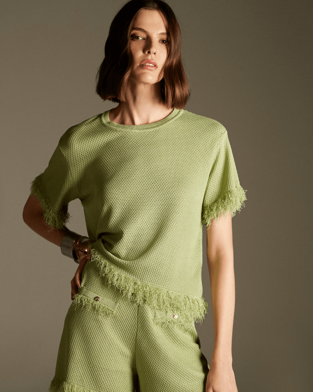 Blusa Orquídea Verde Lima - Maria Pavan