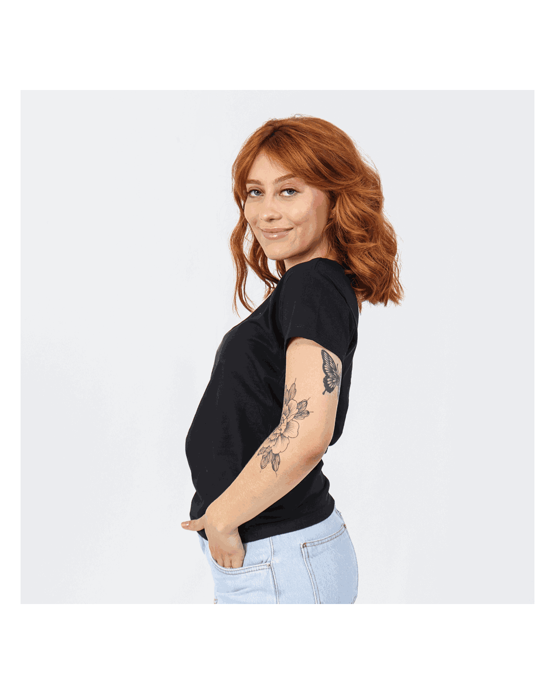 Camiseta Baby Look Feminina - Preta - Techmalhas