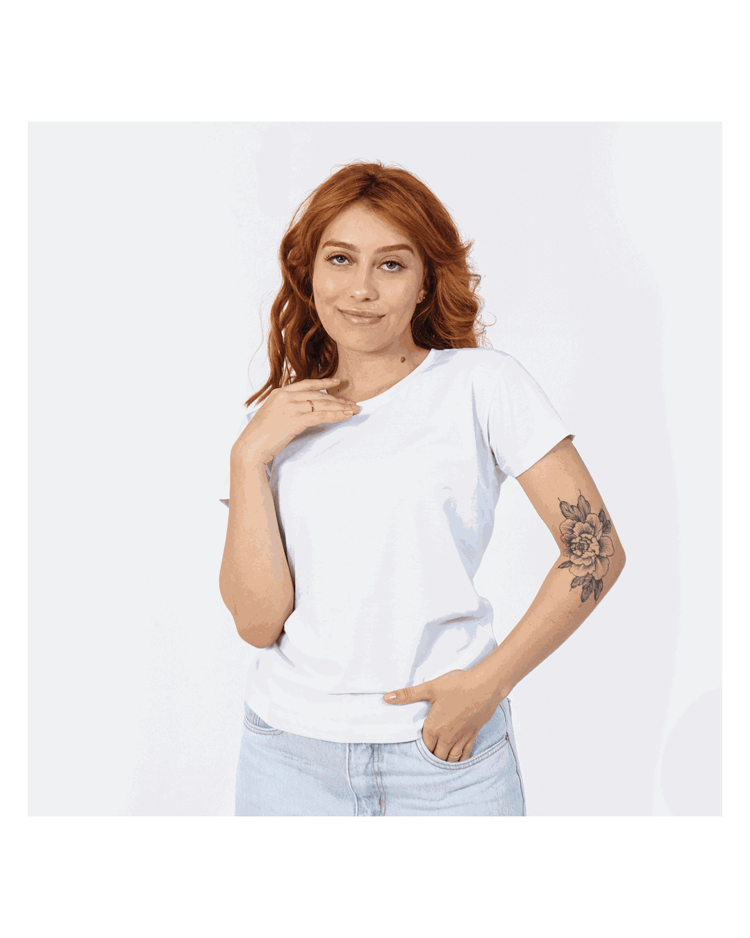 Camiseta Baby Look Feminina - Branco - Techmalhas