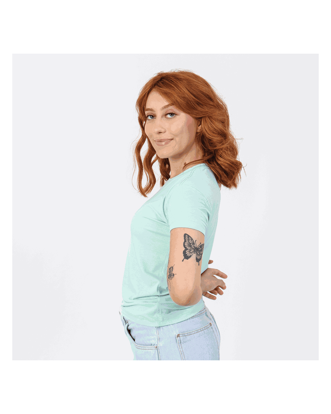 Camiseta Baby Look Viscolycra Feminina Verde - Techmalhas