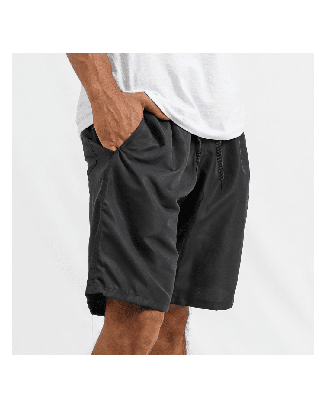 Bermuda Masculina Tactel Básica Preta - Techmalhas