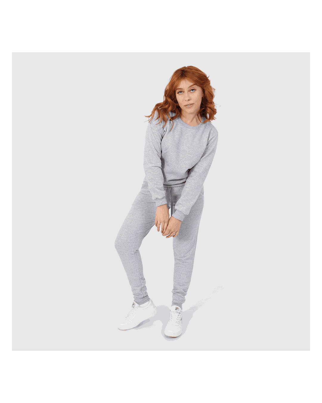 Conjunto Moletom Feminino Gola Careca Blusa Com Ca... - Techmalhas