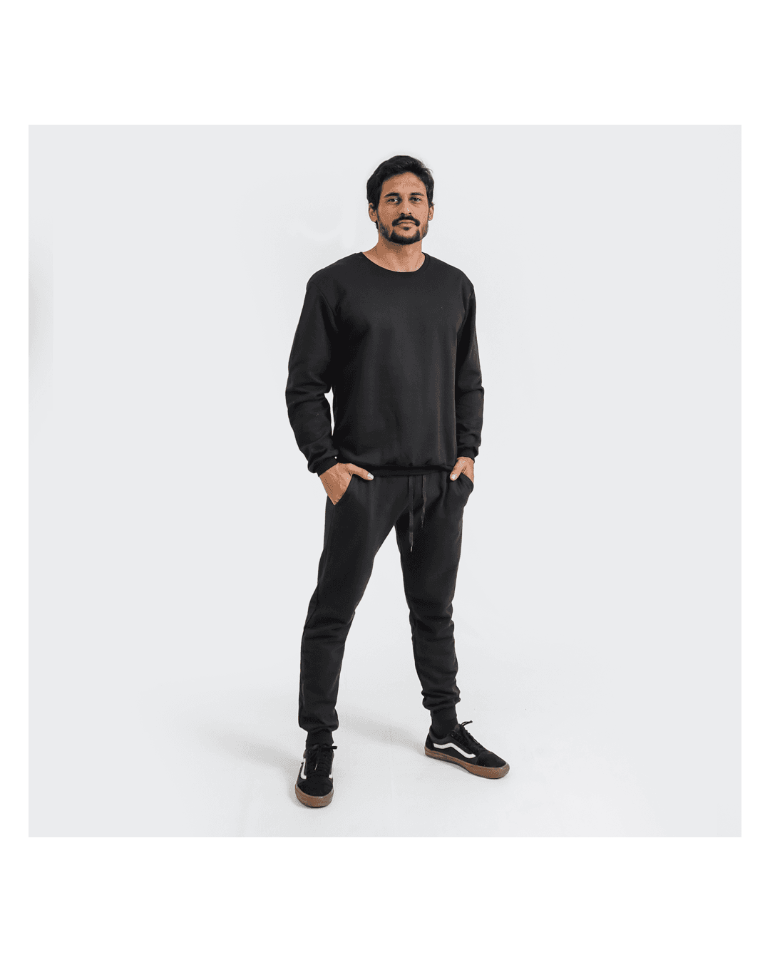 Conjunto Moletom Masculino Gola Careca Com Blusa C... - Techmalhas