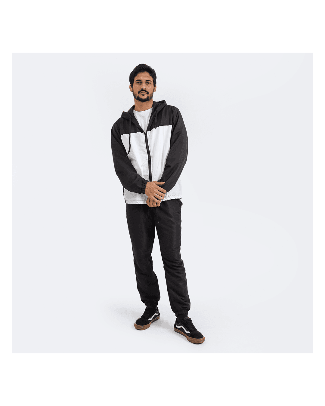 Corta Vento Masculino Conjunto Blusa Com Calça Pre... - Techmalhas