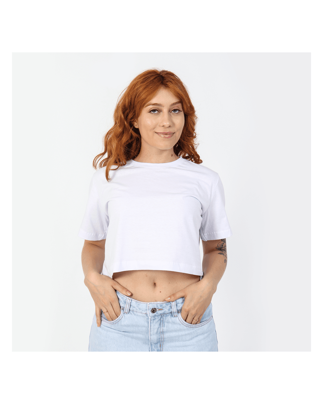 Cropped Feminino Em Malha De Algodão - Techmalhas