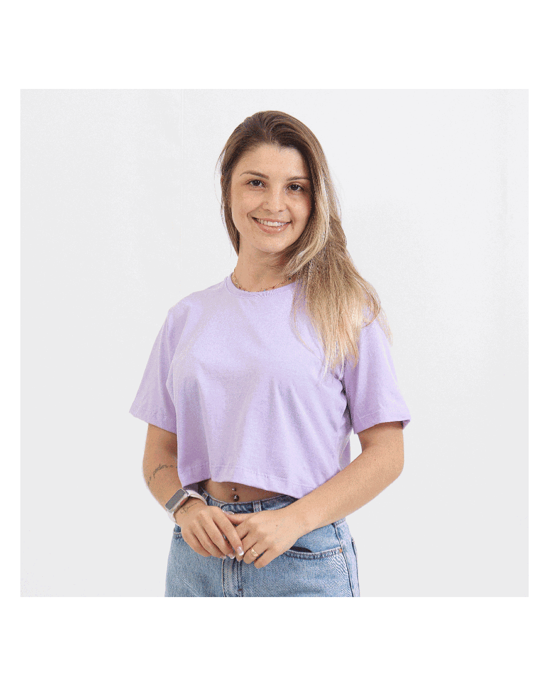 Cropped Feminino Lilás - Techmalhas
