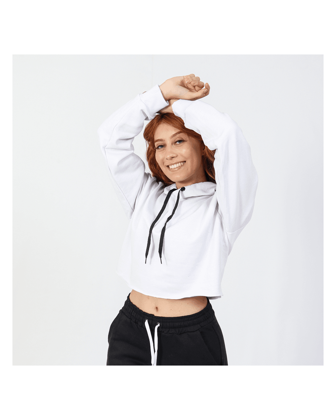 Cropped Moletom Feminino Branco - Techmalhas