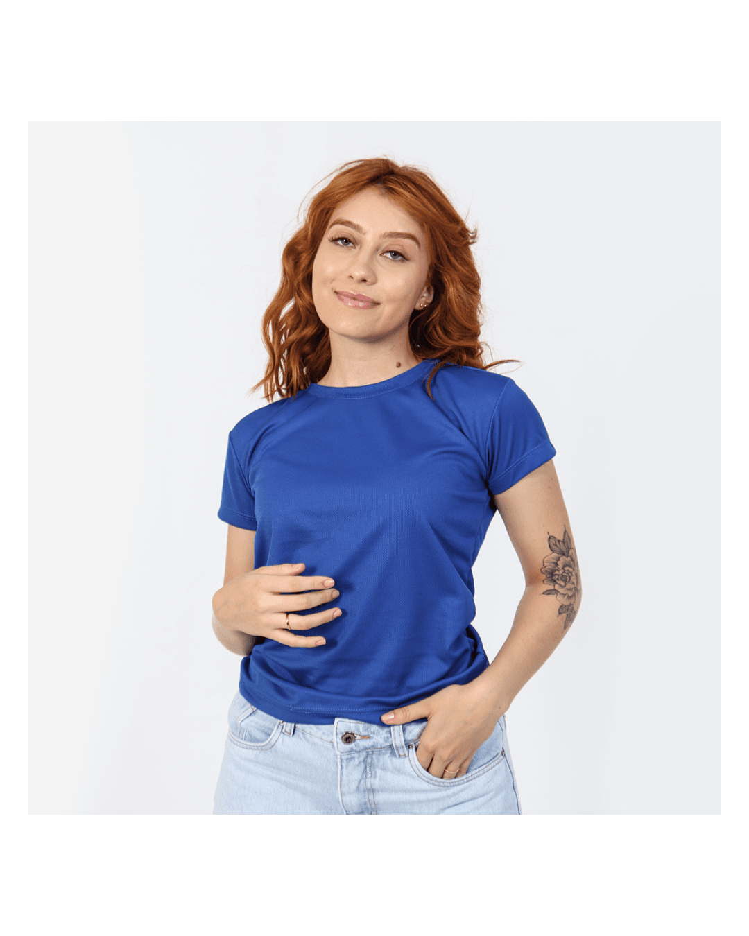 Camiseta Dry Fit Feminina Azul - Techmalhas