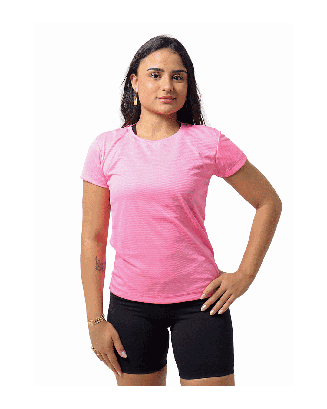 Camiseta Dry Fit Feminina Rosa - Techmalhas