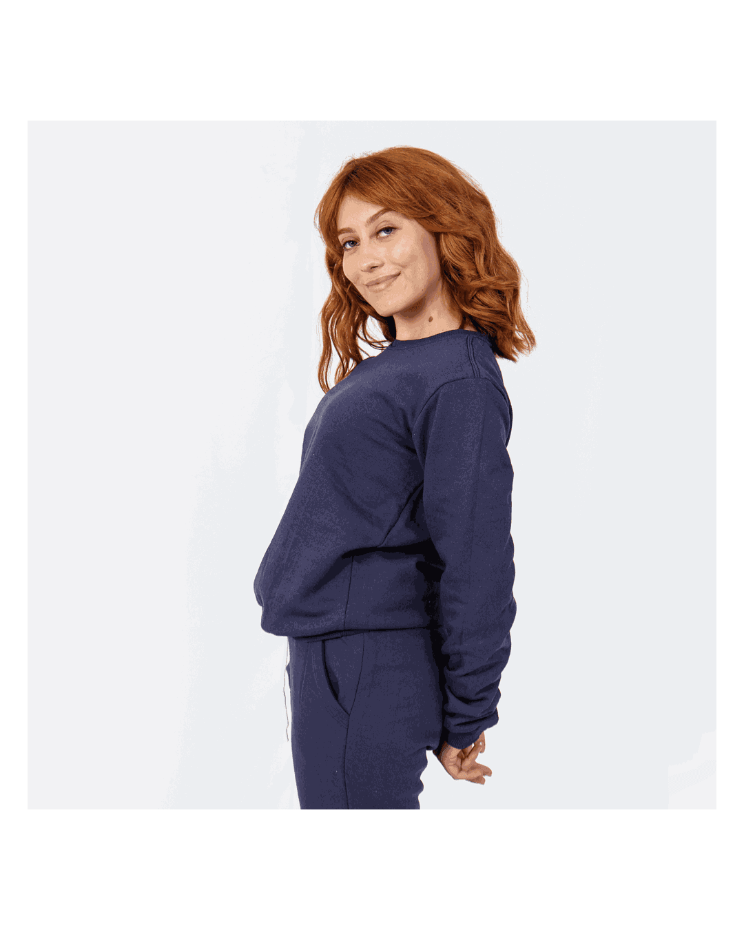 Moletom Feminino Gola Careca Azul - Techmalhas