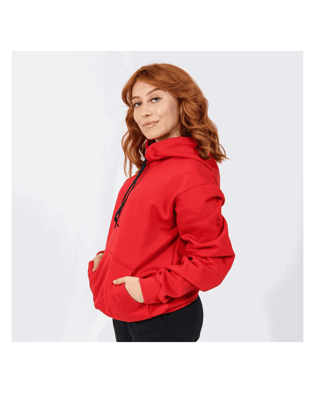 Moletom Feminino Canguru Vermelho - Techmalhas