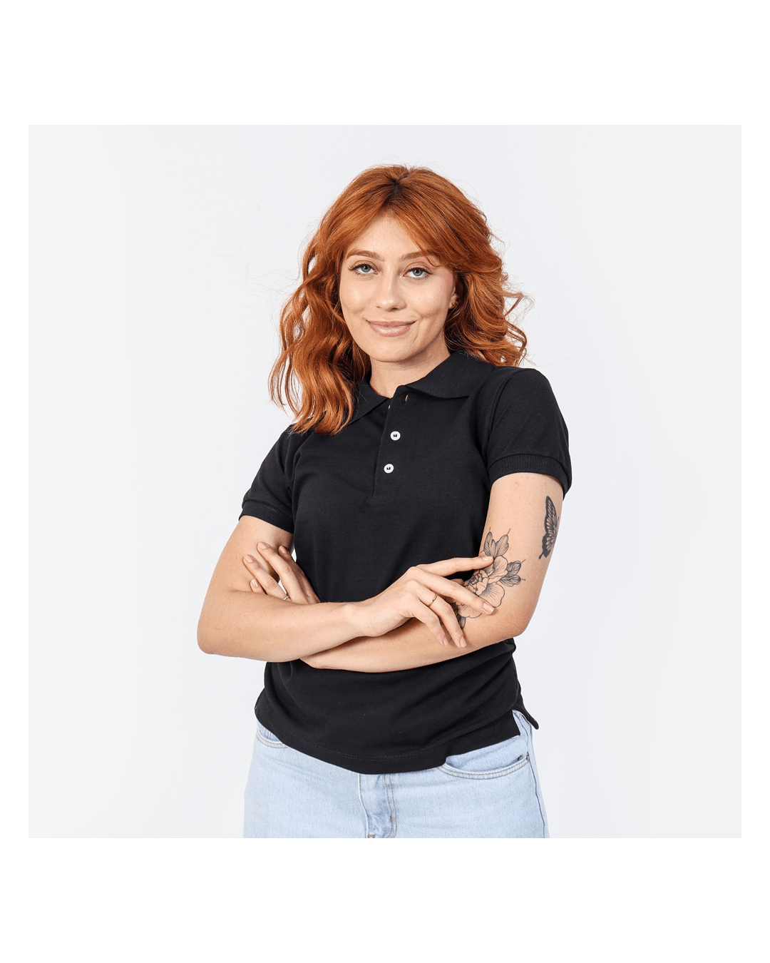 Camisa Polo Feminina Preta - Techmalhas